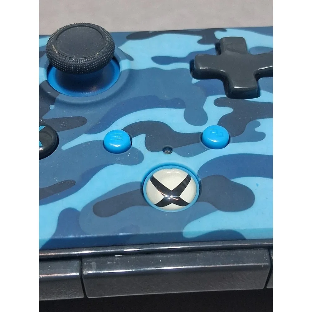 PowerA Wireless Controller Blue Black Camouflage for Microsoft Xbox One untested